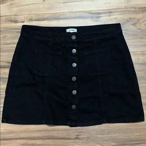 GARAGE Black Denim Skirt